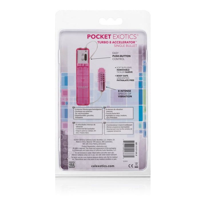 Turbo 8 Accelerator Bullet - Pink - US Stores