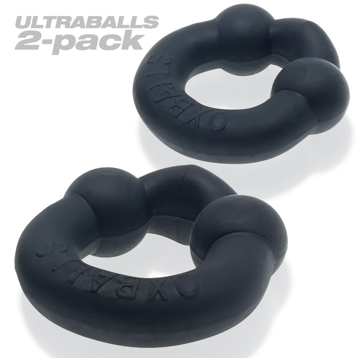 Ultraballs 2 - Piece Cockring Set - Night Black - US Stores
