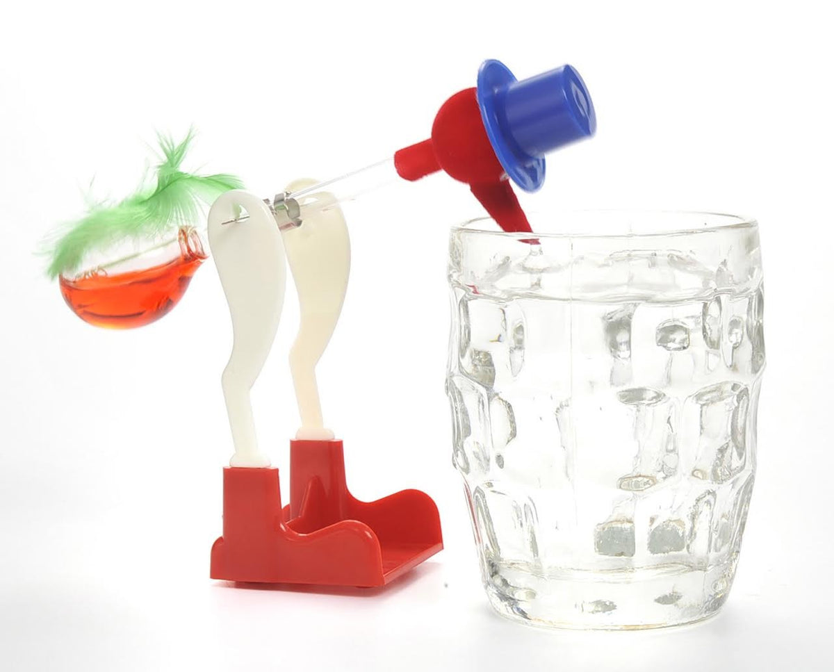 Glass Drinking Bird with Red Liquid – 7¼ Inches