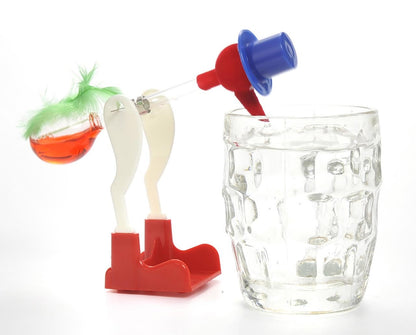 Glass Drinking Bird with Red Liquid – 7¼ Inches