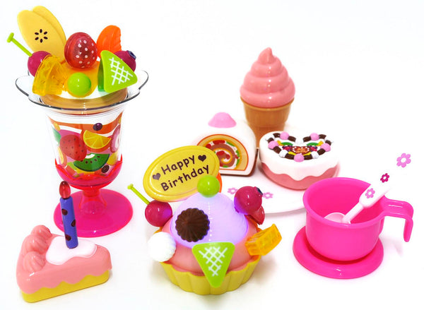 Play Food Set With Cupcake, Cakes, Ice Cream & Sundae