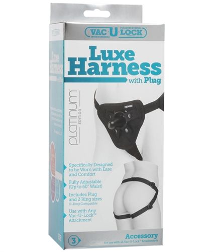 Vac - U - Lock Platinum Edition Luxe Harness - Black - US Stores