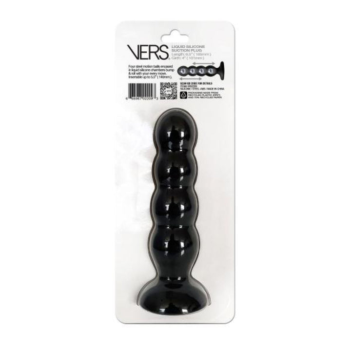 Vers Liquid Silicone Suction Plug - Black - US Stores