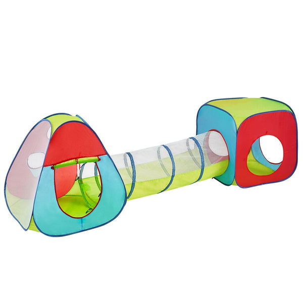 VEVOR 3 - in - 1 Kids Play Tent with Tunnel – Indoor/Outdoor Pop - Up Playhouse with Carrying Bag & Straps, Multicolor - US Stores