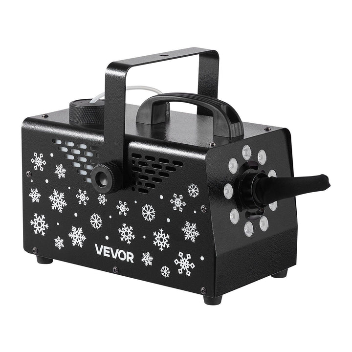 VEVOR 900W Snow Machine with 9 LED RGB Lights, 12 LED Lighting Colors, and Wireless Remote, Handheld/Hanging Outdoor Snowflake Machine Fake Snow Machines with 1L Tank for Christmas Party - US Stores