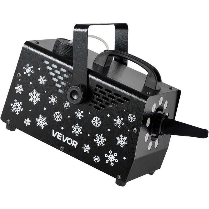 VEVOR 900W Snow Machine with 9 LED RGB Lights, 12 LED Lighting Colors, and Wireless Remote, Handheld/Hanging Outdoor Snowflake Machine Fake Snow Machines with 1L Tank for Christmas Party - US Stores