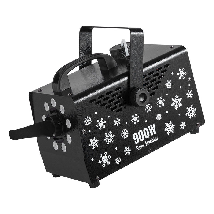 VEVOR 900W Snow Machine with 9 LED RGB Lights, 12 LED Lighting Colors, and Wireless Remote, Handheld/Hanging Outdoor Snowflake Machine Fake Snow Machines with 1L Tank for Christmas Party - US Stores