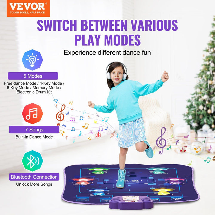 VEVOR Dance Mat for Kids Dance Pad Toy with Wireless Bluetooth Gift for 3+ Girls - US Stores