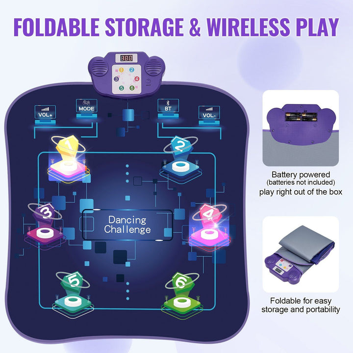 VEVOR Dance Mat for Kids Dance Pad Toy with Wireless Bluetooth Gift for 3+ Girls - US Stores