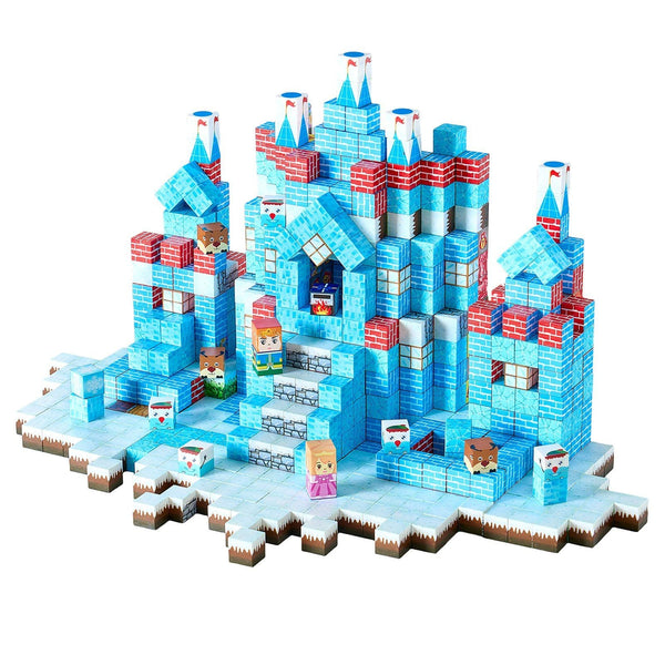 VEVOR Magnetic Blocks 150 PCS Glacier Castle Set STEM Montessori Sensory Toys - US Stores