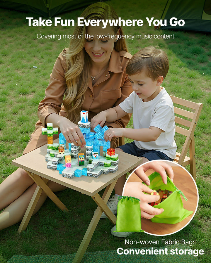 VEVOR Magnetic Blocks 150 PCS Glacier Castle Set STEM Montessori Sensory Toys - US Stores