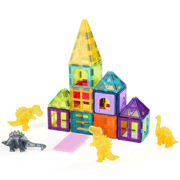 VEVOR Magnetic Tiles Magnetic Building Toy 56 PCS Magnet Blocks for Kids 3D Set - US Stores