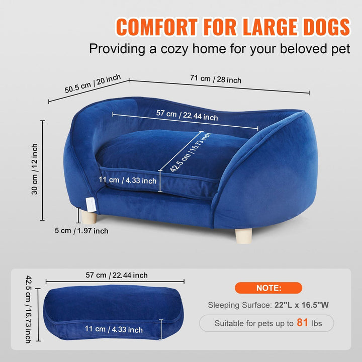 VEVOR Pet Sofa Dog Couch for Medium - Sized Dogs and Cats Dog Sofa Bed 81 lbs - US Stores
