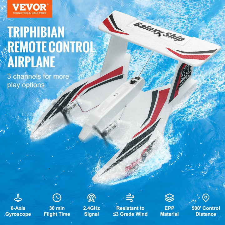 VEVOR RC Airplane Amphibious EPP Foam RC Plane Toy with 2.4 GHz Remote Control - US Stores