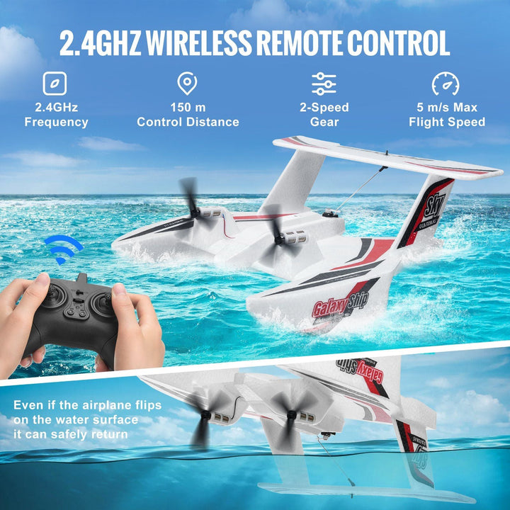 VEVOR RC Airplane Amphibious EPP Foam RC Plane Toy with 2.4 GHz Remote Control - US Stores