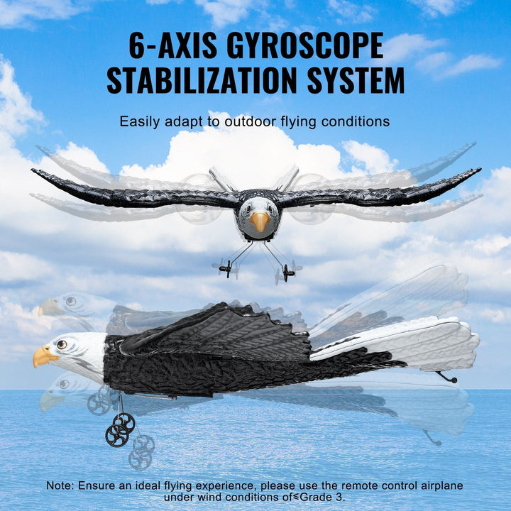 VEVOR RC Airplane Biomimetic Eagle EPP Foam RC Plane Toy 2.4 GHz Remote Control - US Stores