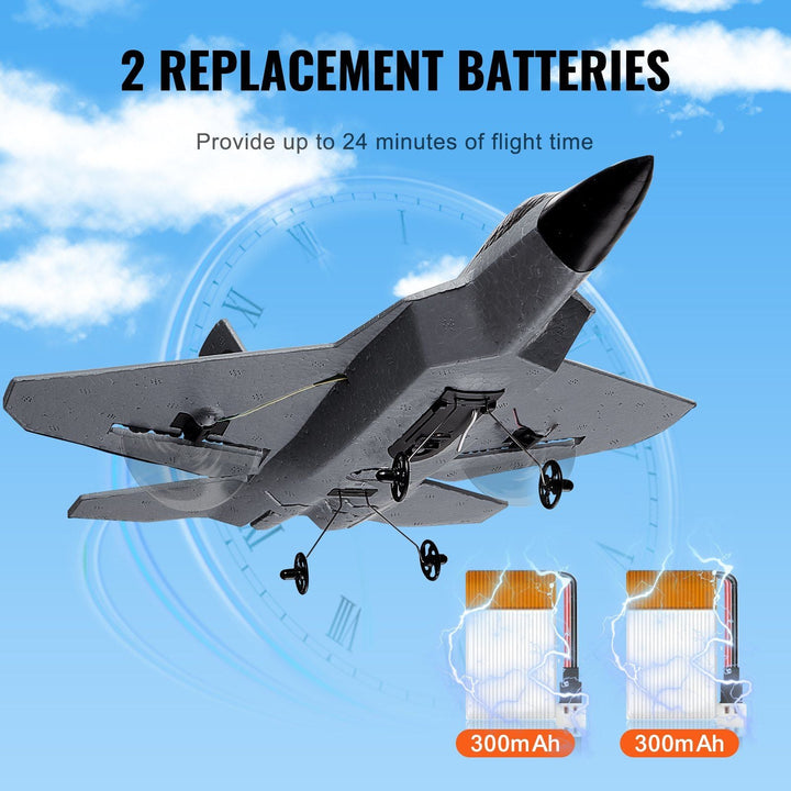 VEVOR RC Airplane Fighter EPP Foam RC Plane Toy with 2.4 GHz Remote Control - US Stores