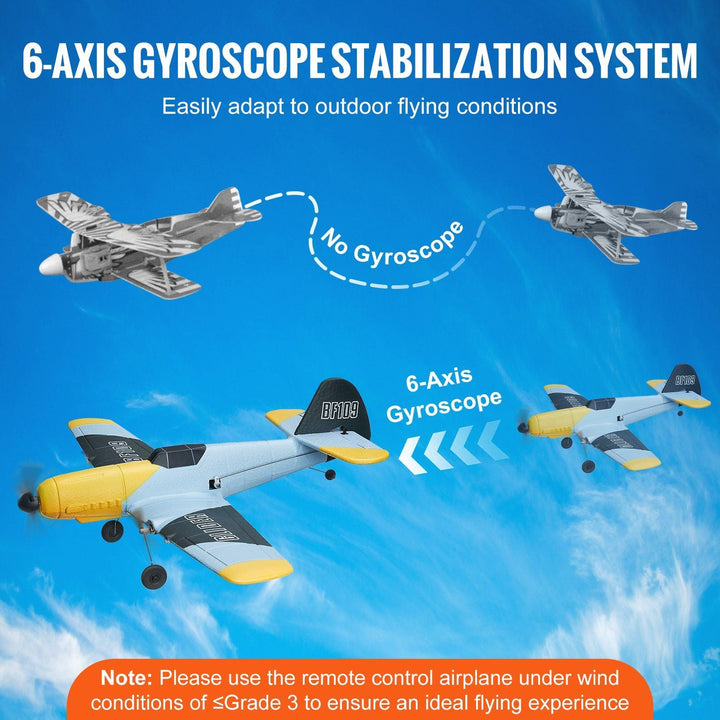 VEVOR RC Airplane WWII Fighter EPP Foam RC Plane Toy with 2.4 GHz Remote Control - US Stores