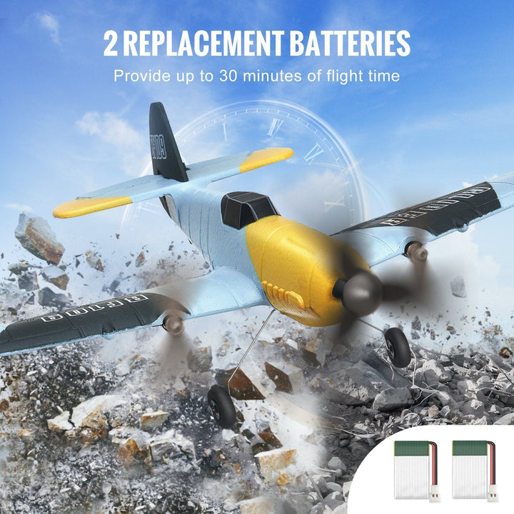 VEVOR RC Airplane WWII Fighter EPP Foam RC Plane Toy with 2.4 GHz Remote Control - US Stores