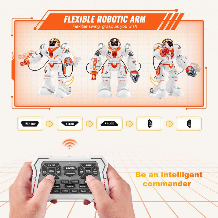 VEVOR RC Robot Toy Battle Robot for Kids Remote Control Robotic Toy Programmable - US Stores