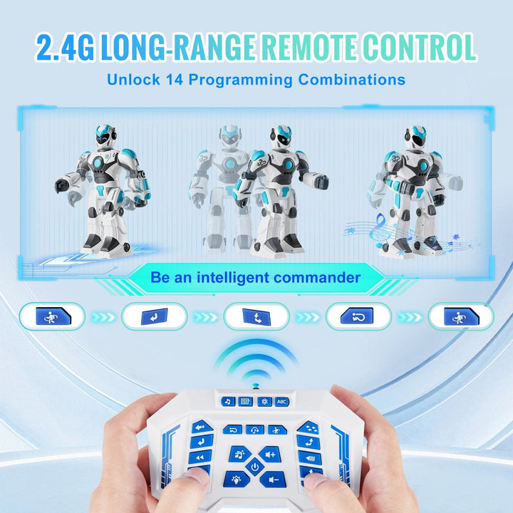 VEVOR RC Robot Toy Talking Dancing Gesture and Voice Remote Control Programmable - US Stores