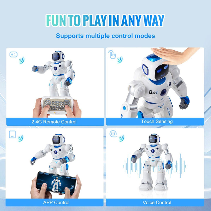 VEVOR RC Robot Toy Talking Dancing Touch Voice APP Remote Control Programmable - US Stores