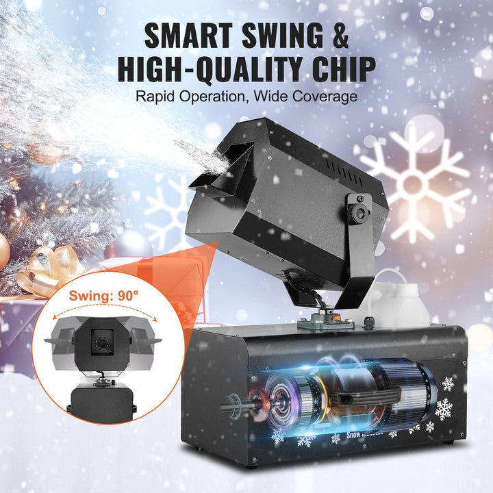 VEVOR Snow Machine 2000W Wireless Remote Swing Snow Making Machine for Holiday - US Stores