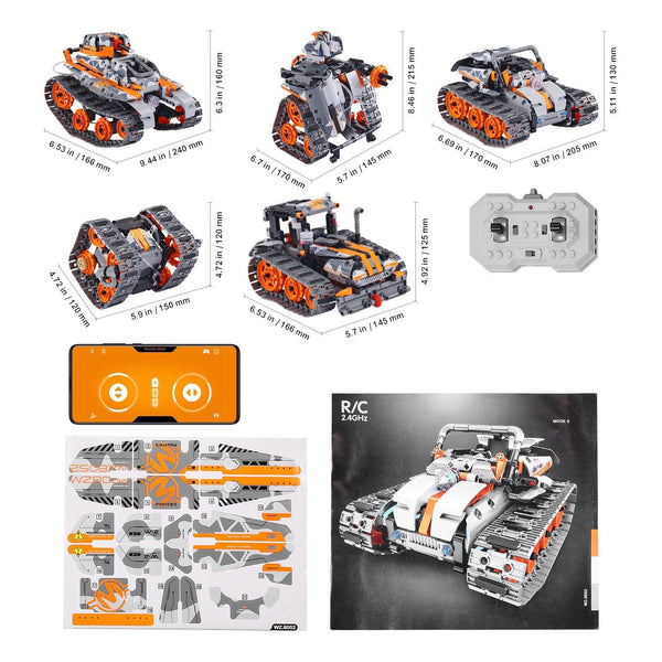 VEVOR STEM Building Toys for Kids 5 in 1 App & Remote Control Car/Robot 554 PCS - US Stores