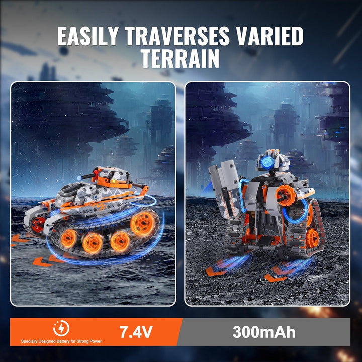 VEVOR STEM Building Toys for Kids 5 in 1 App & Remote Control Car/Robot 554 PCS - US Stores