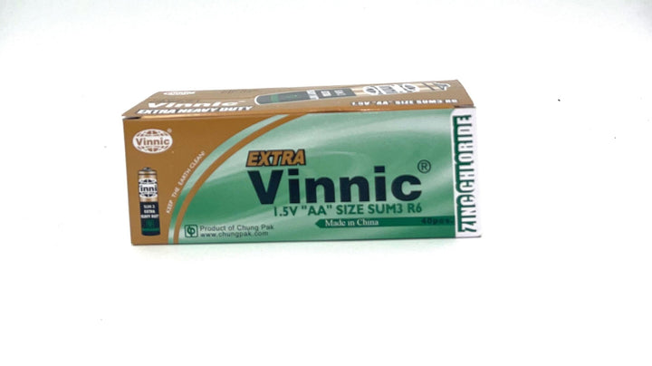Vinnic Extra Heavy Duty AA Batteries - 40 Pcs. Box - US Stores