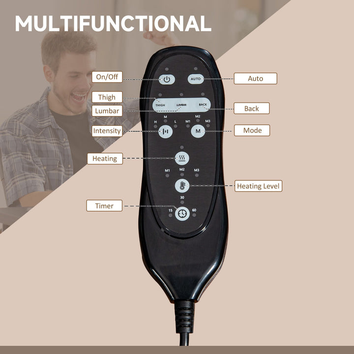 Vinsetto Massage Office Chair with 6 Points and Heat, Reclining Computer Chair with Adjustable Height and Footrest, White - US Stores