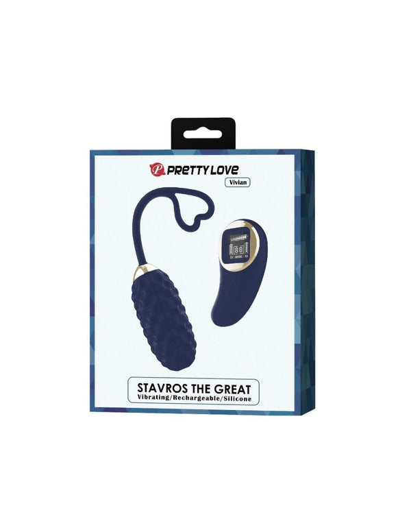 Vivian Remote Control Vibrating Egg - Blue - US Stores