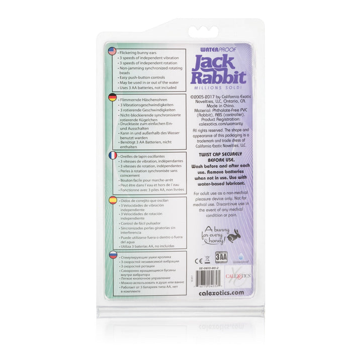 Waterproof Jack Rabbit 5 Rows - Pink - US Stores