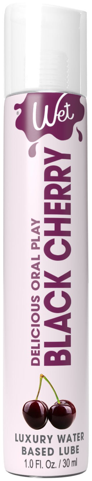 Wet Delicious Oral Play - Black Cherry - Waterbase Flavored Lubricant 1 Oz - US Stores