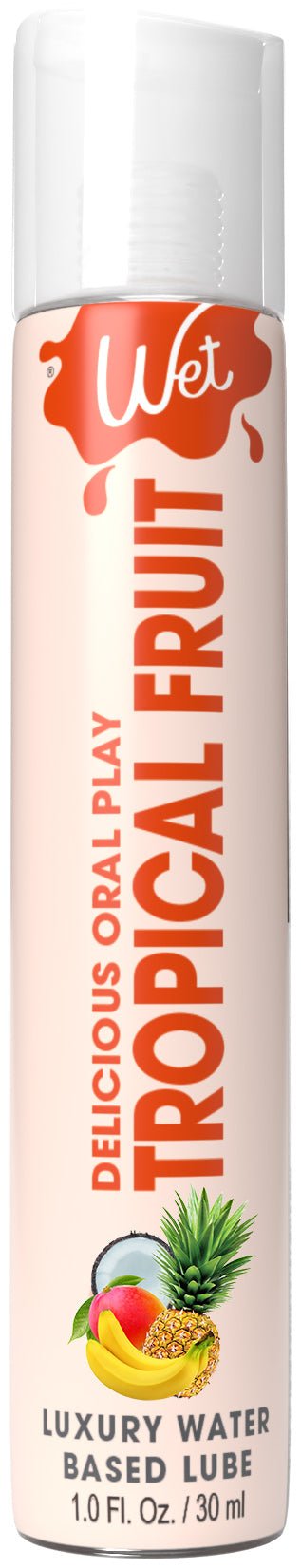 Wet Delicious Oral Play - Tropical Fruit - Waterbased Flavored Lubricant 1 Oz - US Stores