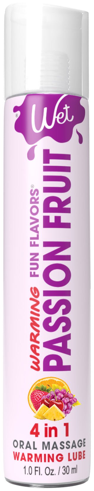Wet Warming Fun Flavors - Passion Fruit - 4 in 1 Lubricant 1 Oz - US Stores