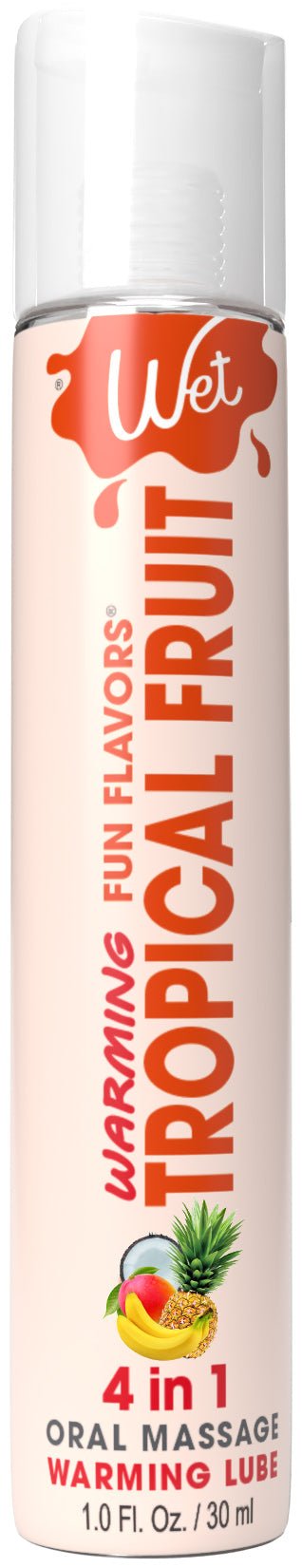 Wet Warming Fun Flavors - Tropical Fruit - 4 in 1 Lubricant 1 Oz - US Stores