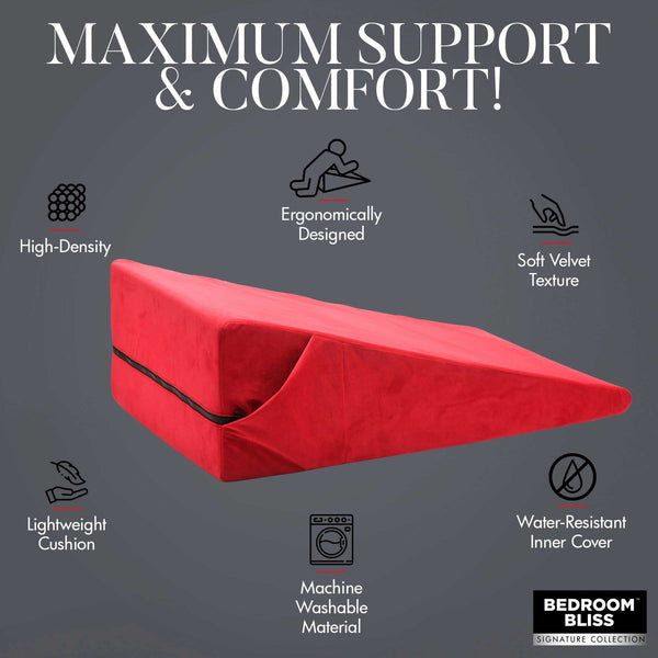 Xl - Love Cushion Large Wedge Pillow - Red - US Stores