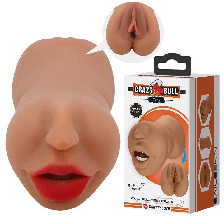 Zoey Mouth Masturbator Sleeve - Brown - US Stores