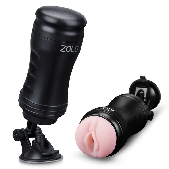 Zolo Solo Flesh Discreet Suction Mounted Masturbator - Black - US Stores