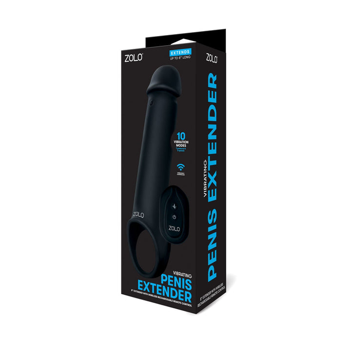 Zolo Vibrating Penis Extender - Black - US Stores